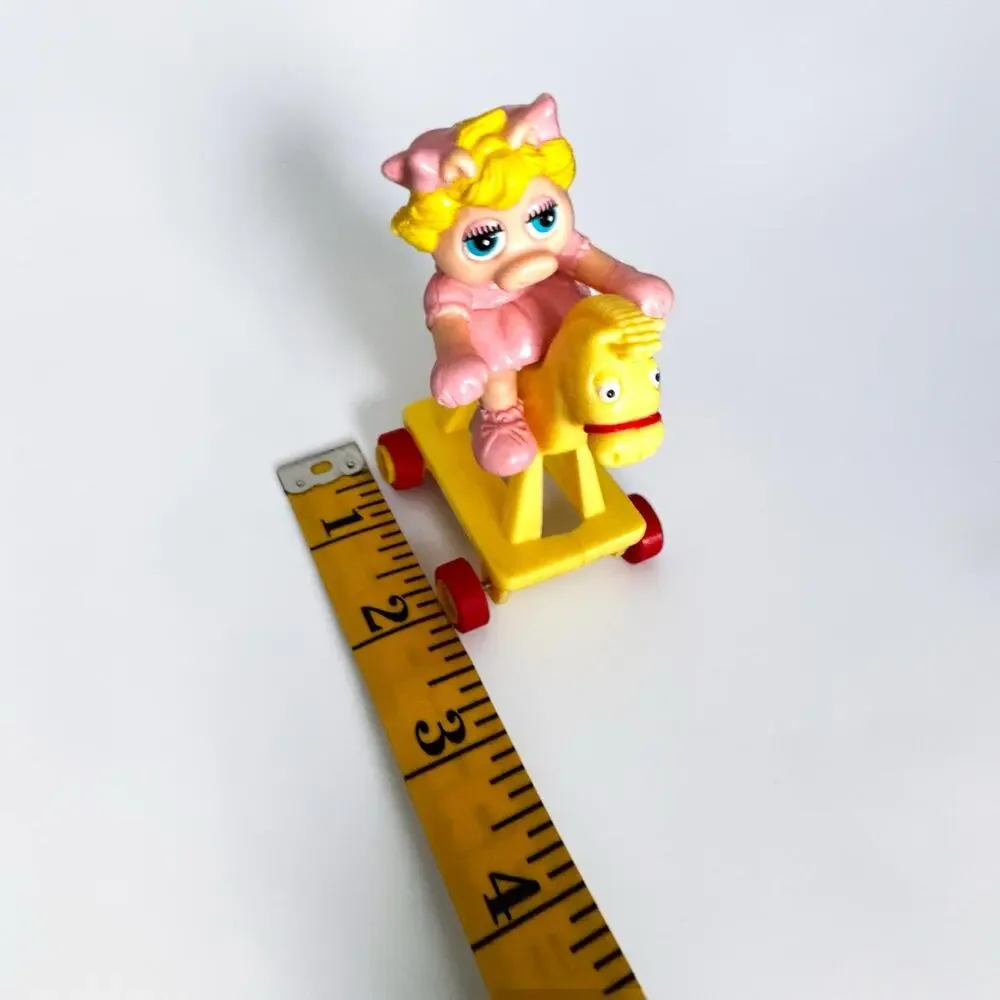 Vintage Muppet Babies Glass & Miss Piggy Horse Toy Lot | 1989 Henson Collectible